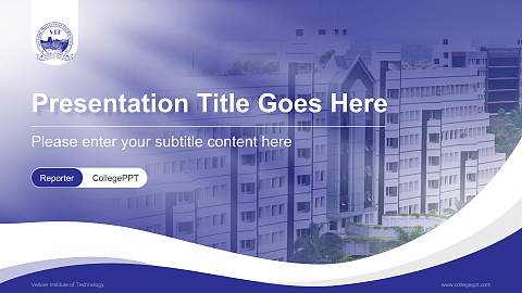 Vellore Institute of Technology Lecture Sharing and Networking Event PPT Template