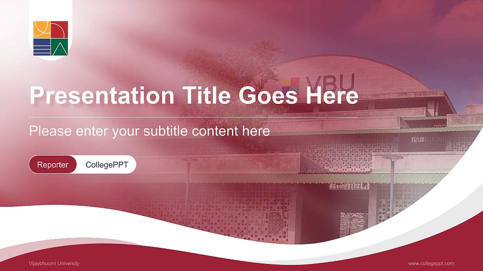 Vijaybhoomi University Lecture Sharing and Networking Event PPT Template16:9 ratio PPT effect preview image