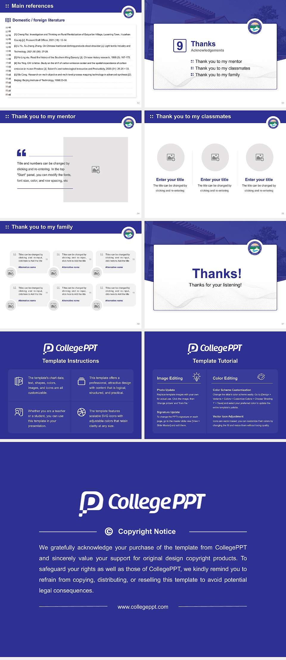 Uttarakhand Open University Graduation Thesis Defense PPT Template4:3 ratio PPT effect preview image7