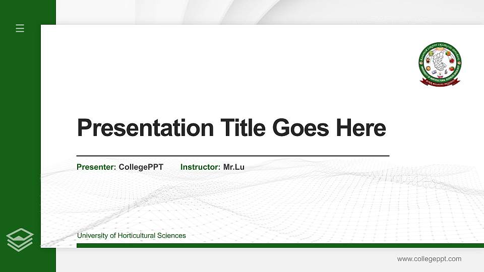 University of Horticultural Sciences Thesis Proposal/Graduation Defense PPT Template16:9 ratio PPT effect preview image