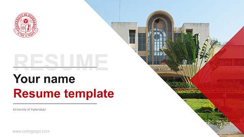 University of Hyderabad Resume PPT Template