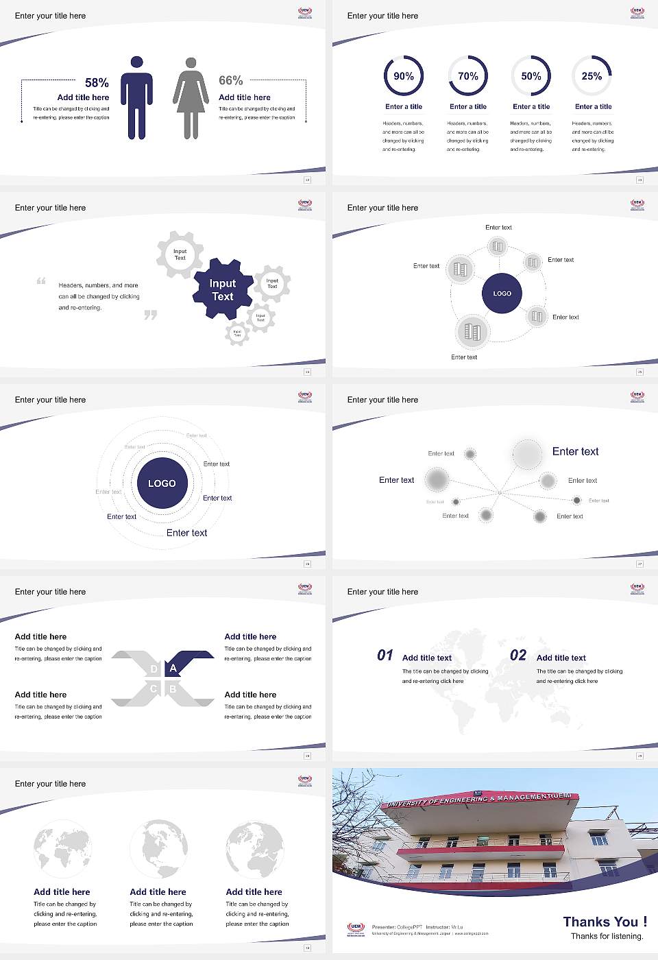 University of Engineering & Management, Jaipur Course/Courseware Creation PPT Template16:9 ratio PPT effect preview image4
