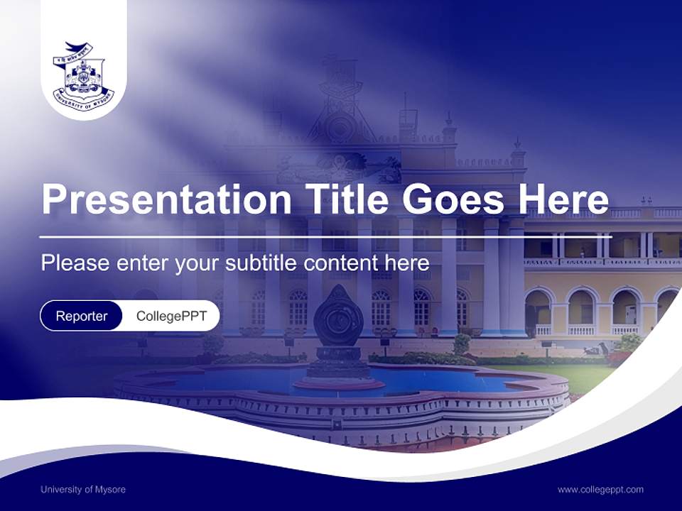 University of Mysore Lecture Sharing and Networking Event PPT Template4:3 ratio PPT effect preview image4