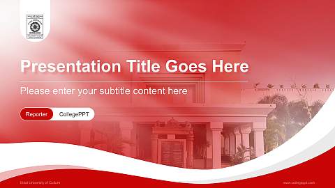 Utkal University of Culture Lecture Sharing and Networking Event PPT Template