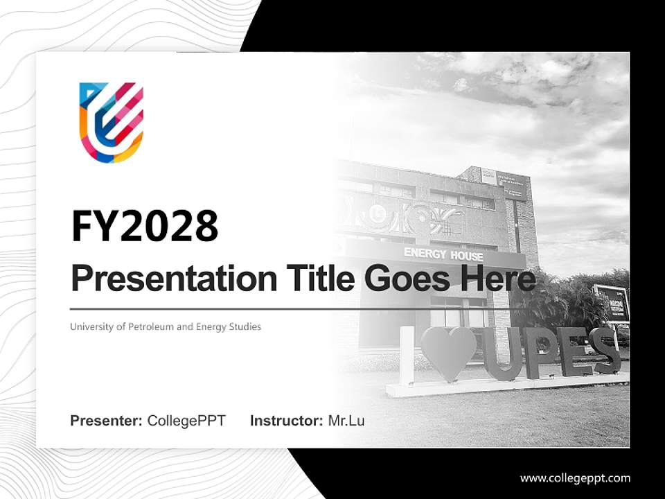 University of Petroleum and Energy Studies Academic Presentation/Research Findings Report PPT Template4:3 ratio PPT effect preview image5