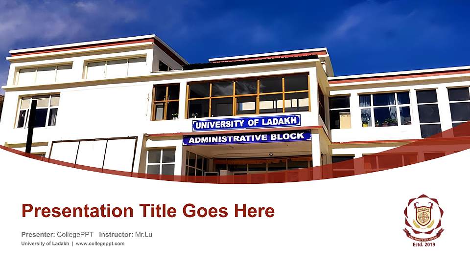 University of Ladakh Course/Courseware Creation PPT Template16:9 ratio PPT effect preview image