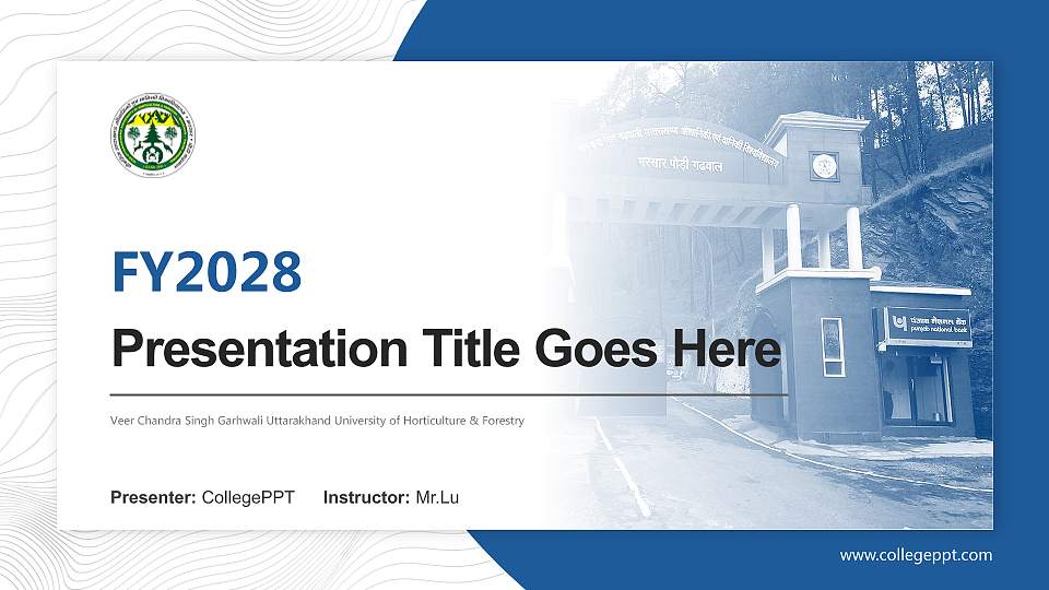 Veer Chandra Singh Garhwali Uttarakhand University of Horticulture & Forestry Academic Presentation/Research Findings Report PPT Template16:9 ratio PPT effect preview image