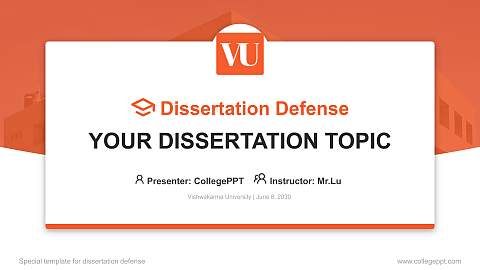 Vishwakarma University Graduation Thesis Defense PPT Template