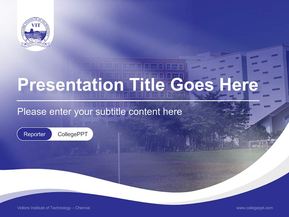 Vellore Institute of Technology – Chennai Lecture Sharing and Networking Event PPT Template4:3 ratio PPT effect preview image4