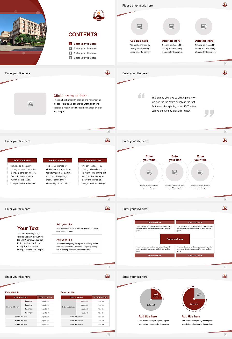 Vivekananda Global University Course/Courseware Creation PPT Template16:9 ratio PPT effect preview image2