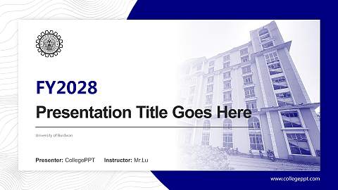University of Burdwan Academic Presentation/Research Findings Report PPT Template