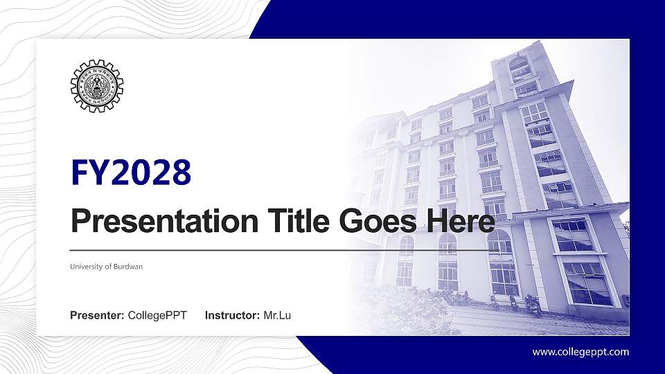 University of Burdwan Academic Presentation/Research Findings Report PPT Template16:9 ratio PPT effect preview image