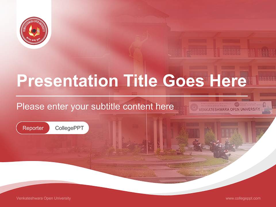 Venkateshwara Open University Lecture Sharing and Networking Event PPT Template4:3 ratio PPT effect preview image4