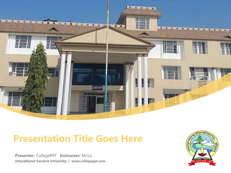 Uttarakhand Sanskrit University Course/Courseware Creation PPT Template4:3 ratio PPT effect preview image5