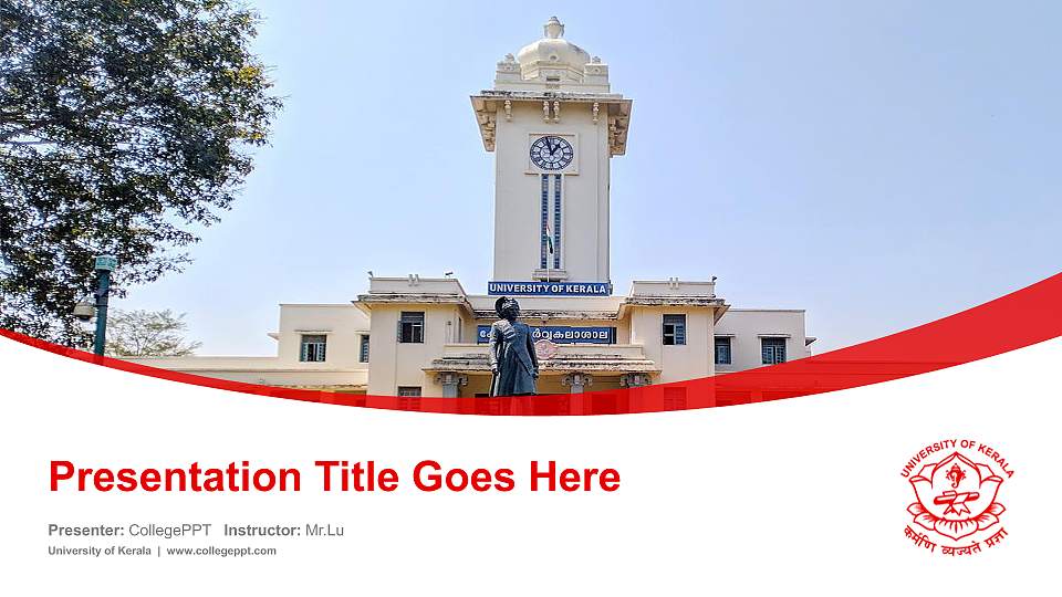 University of Kerala Course/Courseware Creation PPT Template16:9 ratio PPT effect preview image
