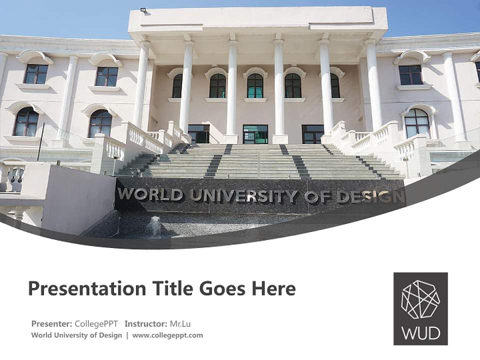 World University of Design Course/Courseware Creation PPT Template4:3 ratio PPT effect preview image5