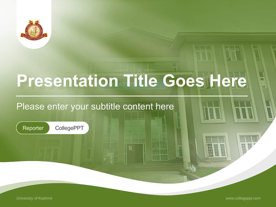 University of Kashmir Lecture Sharing and Networking Event PPT Template4:3 ratio PPT effect preview image4