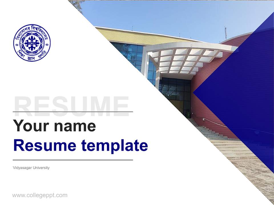 Vidyasagar University Resume PPT Template4:3 ratio PPT effect preview image5