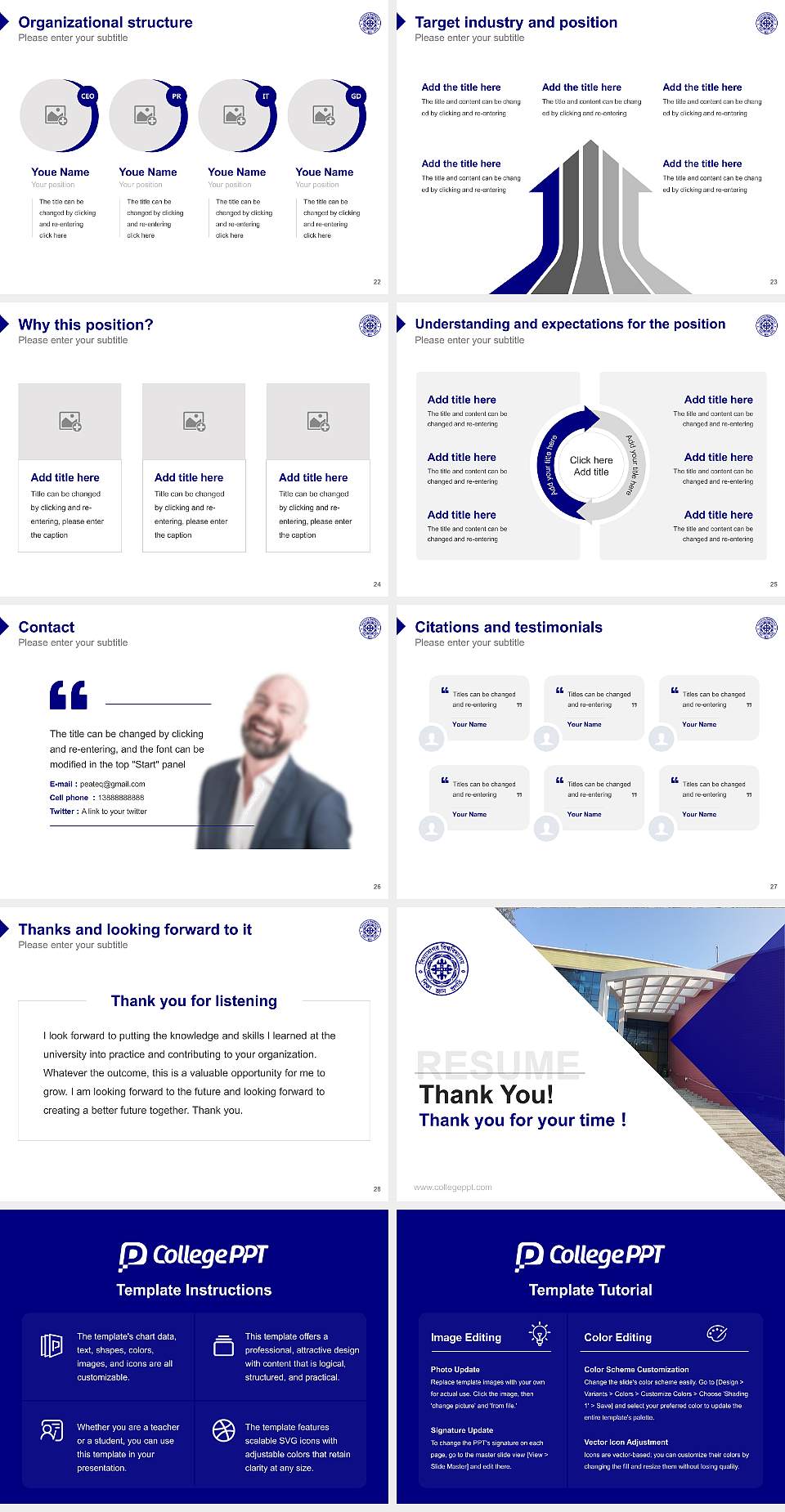 Vidyasagar University Resume PPT Template4:3 ratio PPT effect preview image4