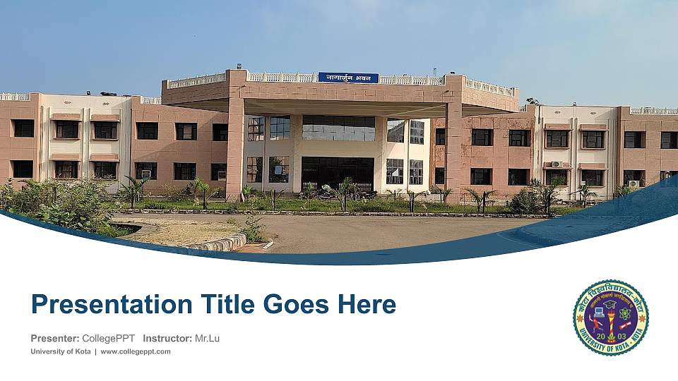 University of Kota Course/Courseware Creation PPT Template16:9 ratio PPT effect preview image