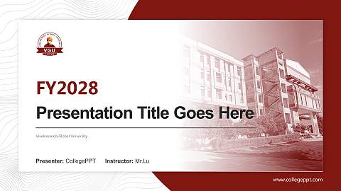 Vivekananda Global University Academic Presentation/Research Findings Report PPT Template