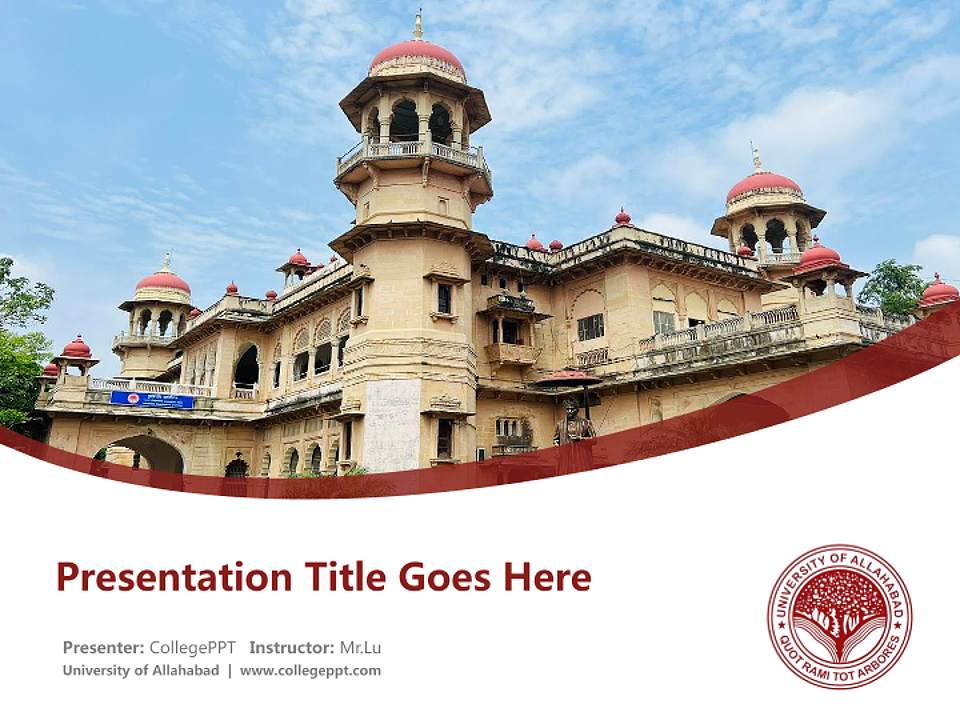 University of Allahabad Course/Courseware Creation PPT Template4:3 ratio PPT effect preview image5