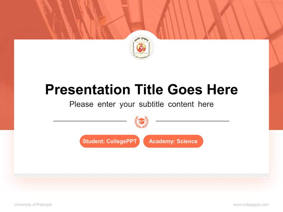 University of Patanjali National Scholarship Defense PPT Template4:3 ratio PPT effect preview image4
