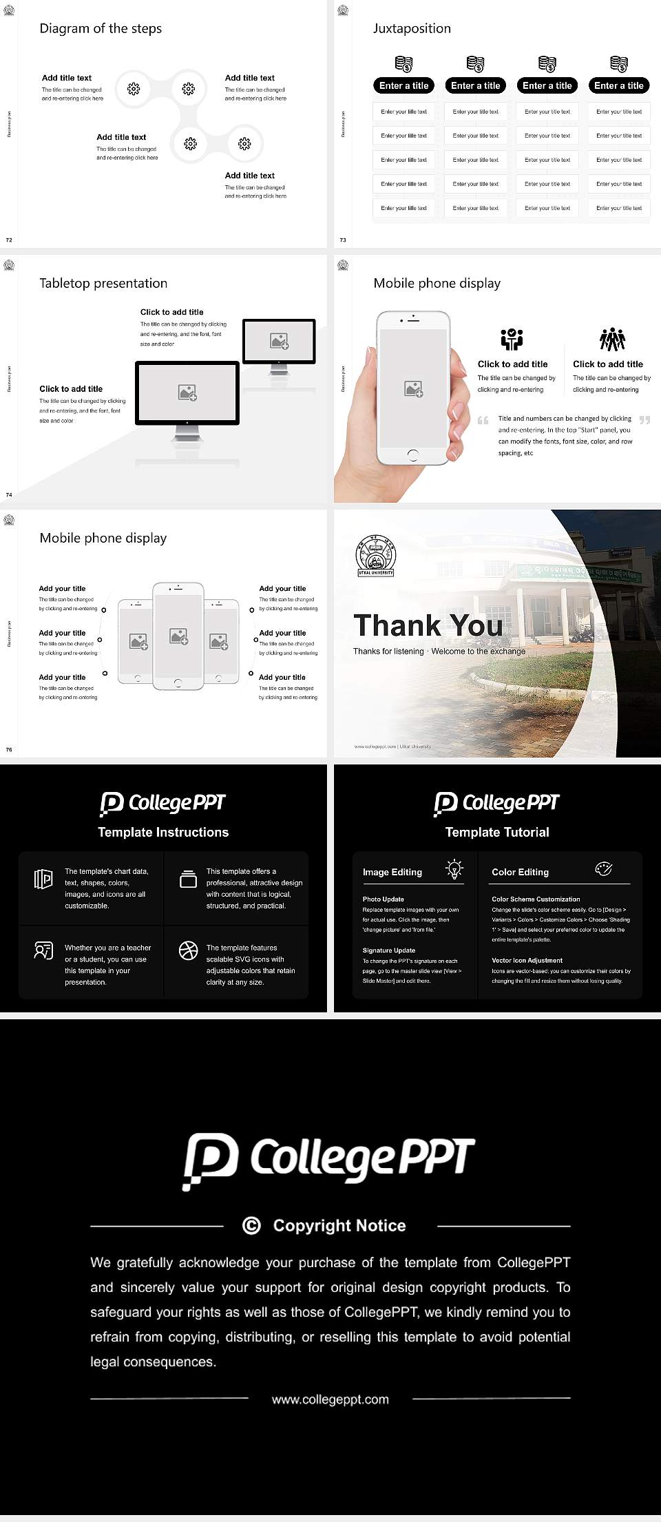 Utkal University Competition/Entrepreneurship Contest PPT Template4:3 ratio PPT effect preview image9