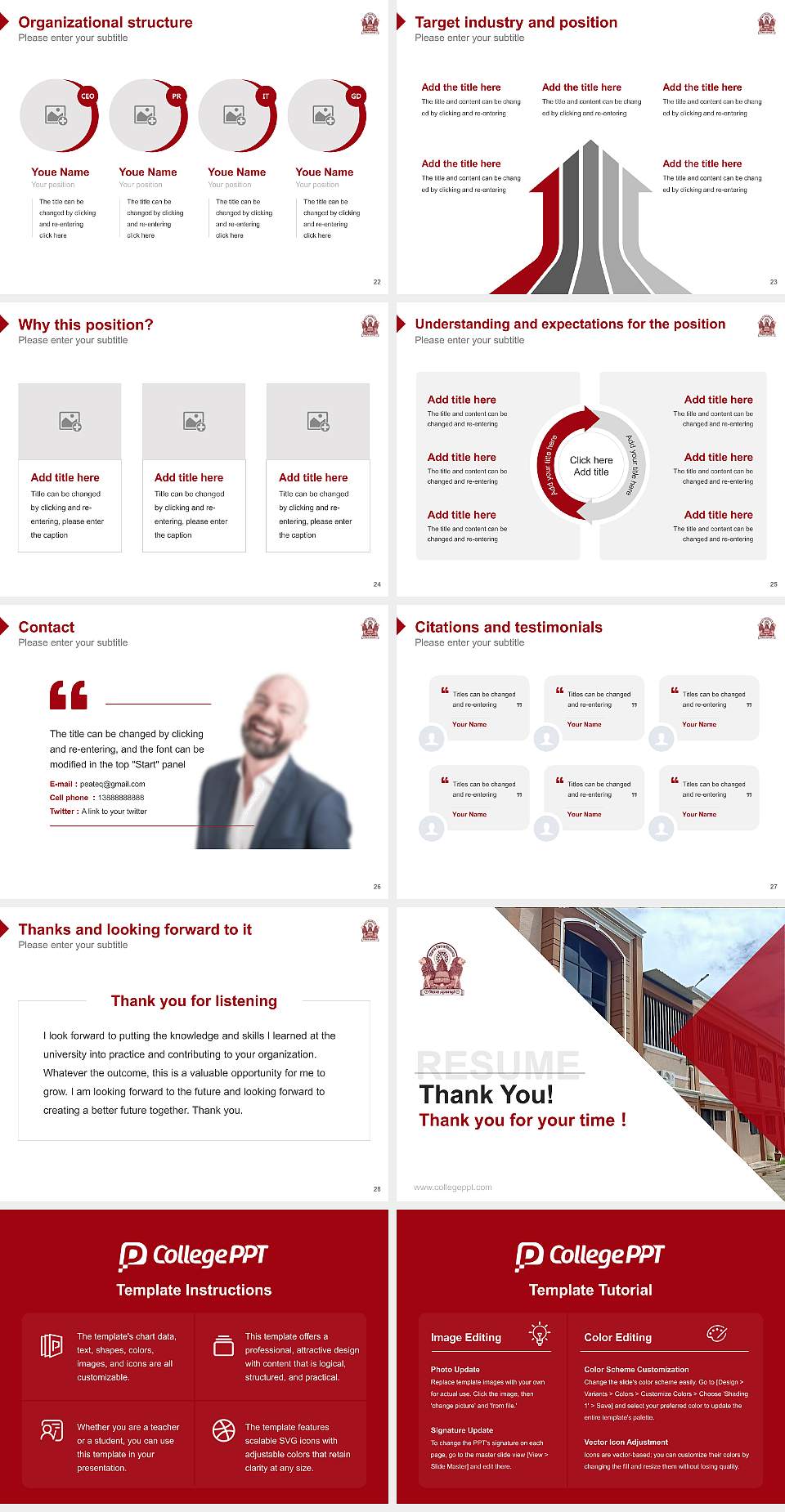 Vikram University Resume PPT Template4:3 ratio PPT effect preview image4