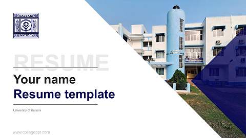 University of Kalyani Resume PPT Template