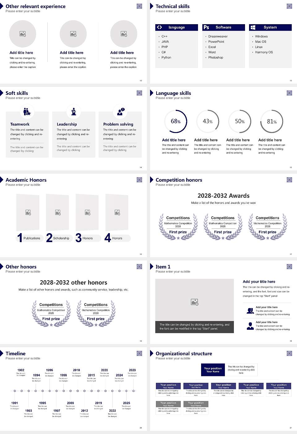 University of Kalyani Resume PPT Template16:9 ratio PPT effect preview image3