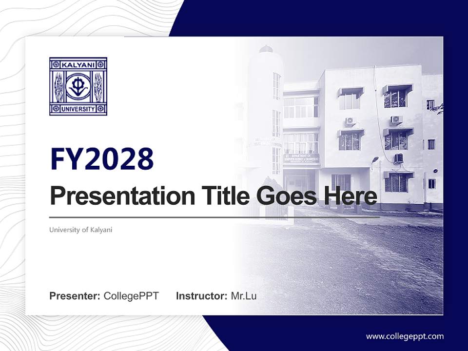 University of Kalyani Academic Presentation/Research Findings Report PPT Template4:3 ratio PPT effect preview image5