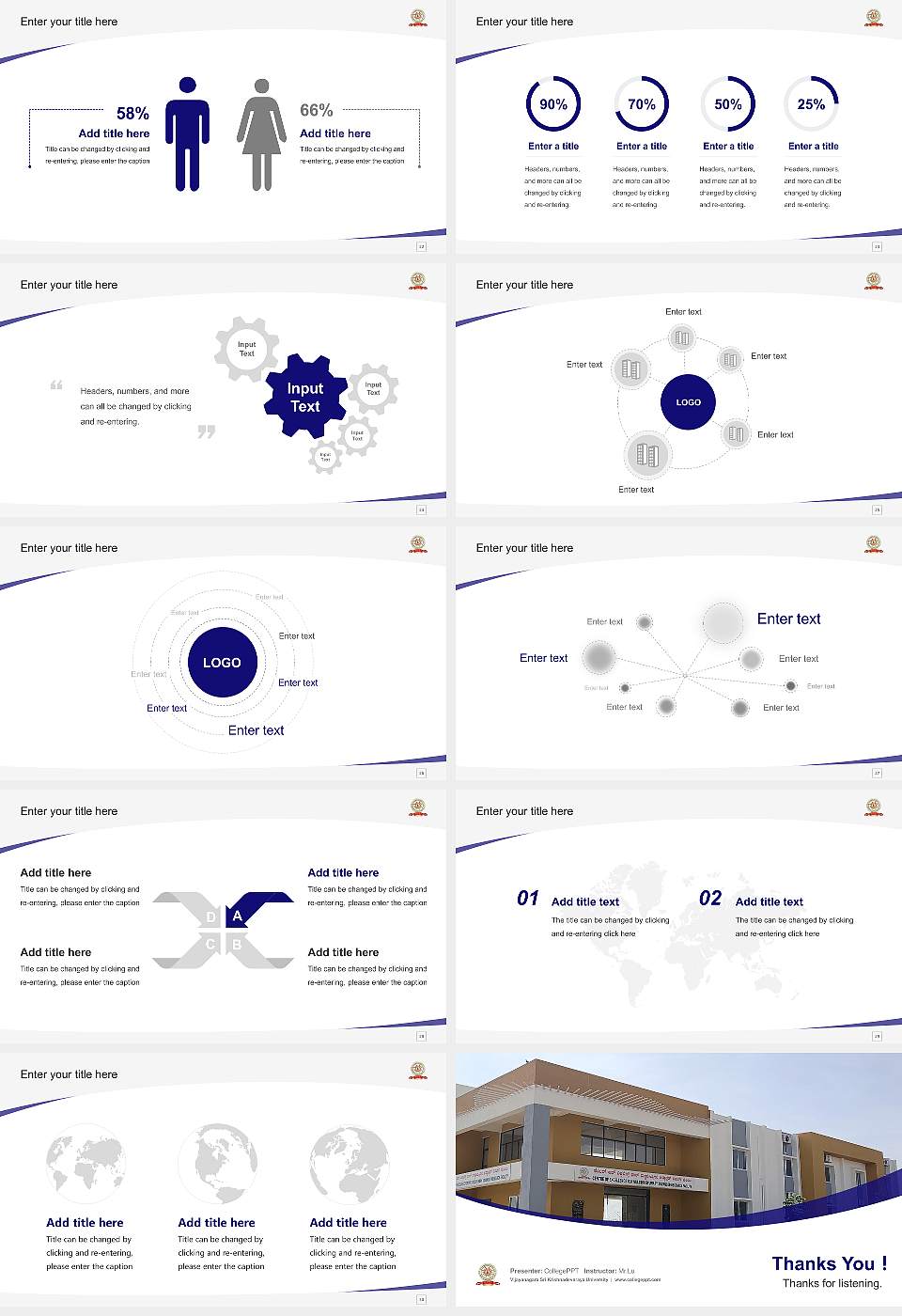 Vijayanagara Sri Krishnadevaraya University Course/Courseware Creation PPT Template16:9 ratio PPT effect preview image4