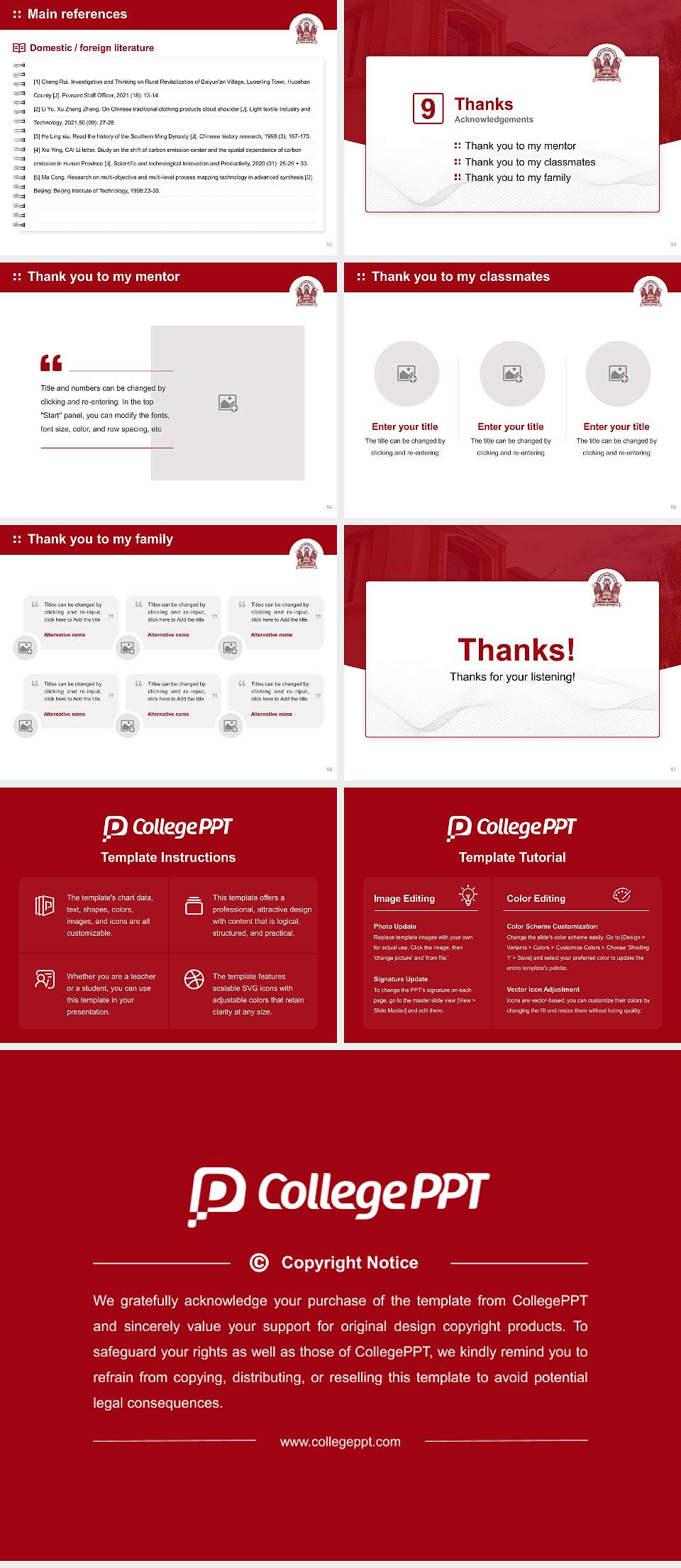 Vikram University Graduation Thesis Defense PPT Template4:3 ratio PPT effect preview image7