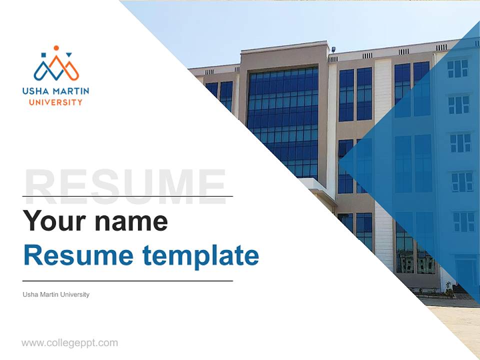Usha Martin University Resume PPT Template4:3 ratio PPT effect preview image5