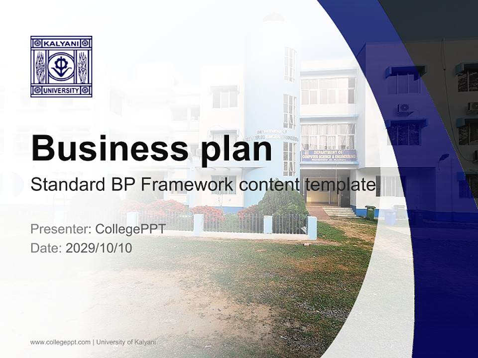 University of Kalyani Competition/Entrepreneurship Contest PPT Template4:3 ratio PPT effect preview image9