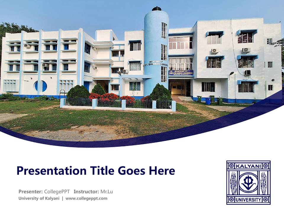 University of Kalyani Course/Courseware Creation PPT Template4:3 ratio PPT effect preview image5