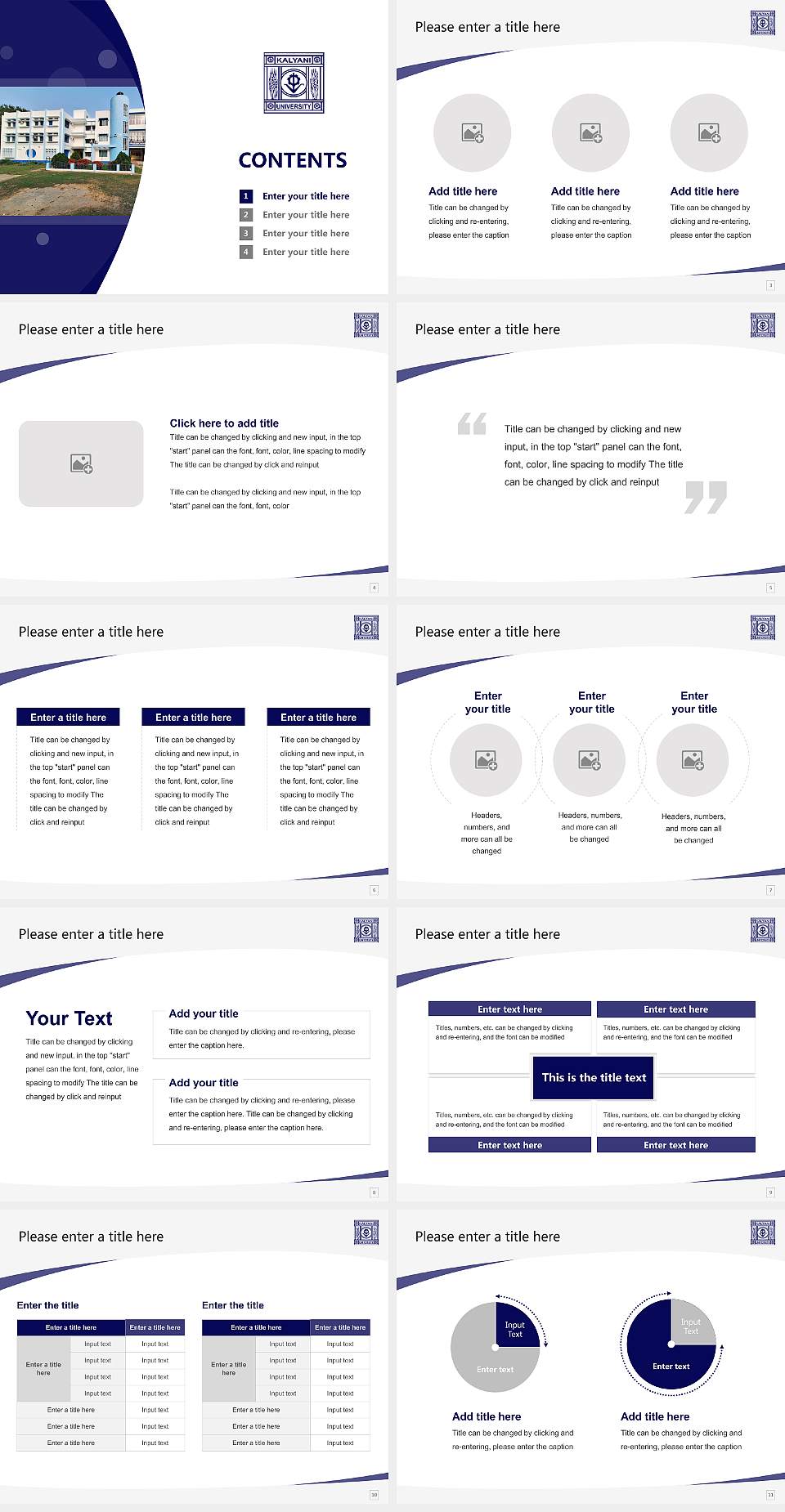 University of Kalyani Course/Courseware Creation PPT Template4:3 ratio PPT effect preview image2