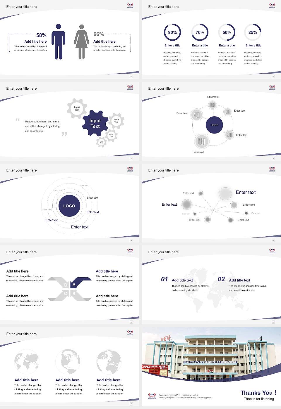 University of Engineering and Management, Kolkata Course/Courseware Creation PPT Template16:9 ratio PPT effect preview image4