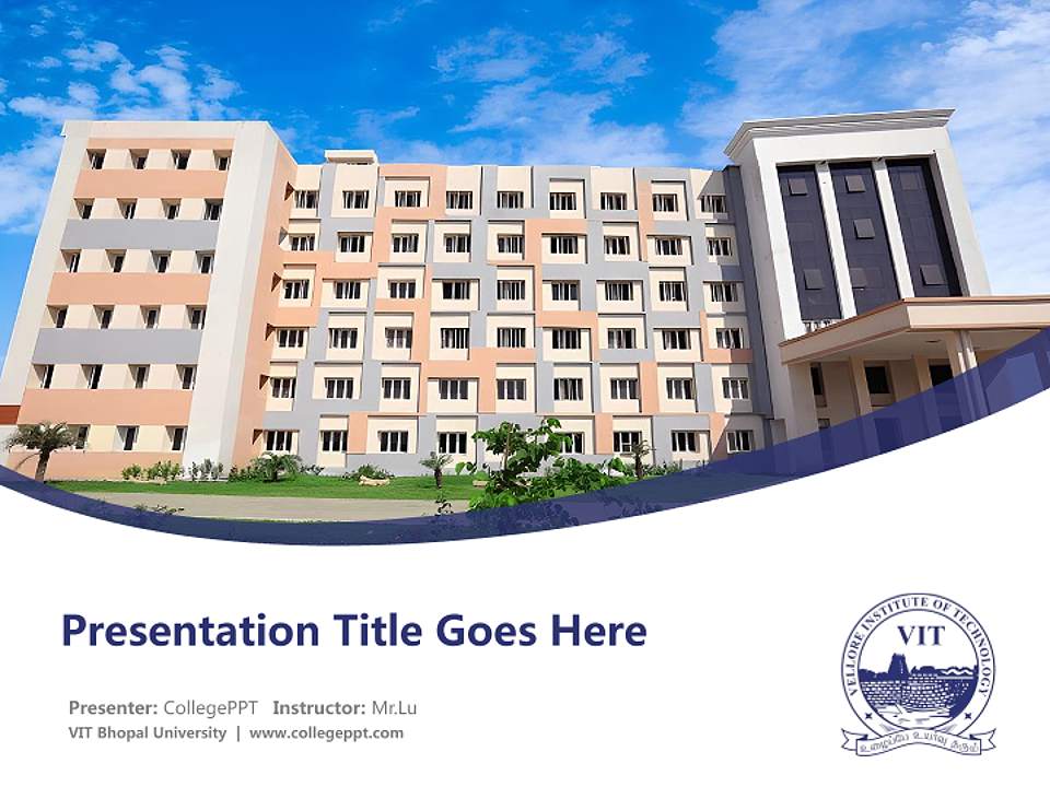 VIT Bhopal University Course/Courseware Creation PPT Template4:3 ratio PPT effect preview image5