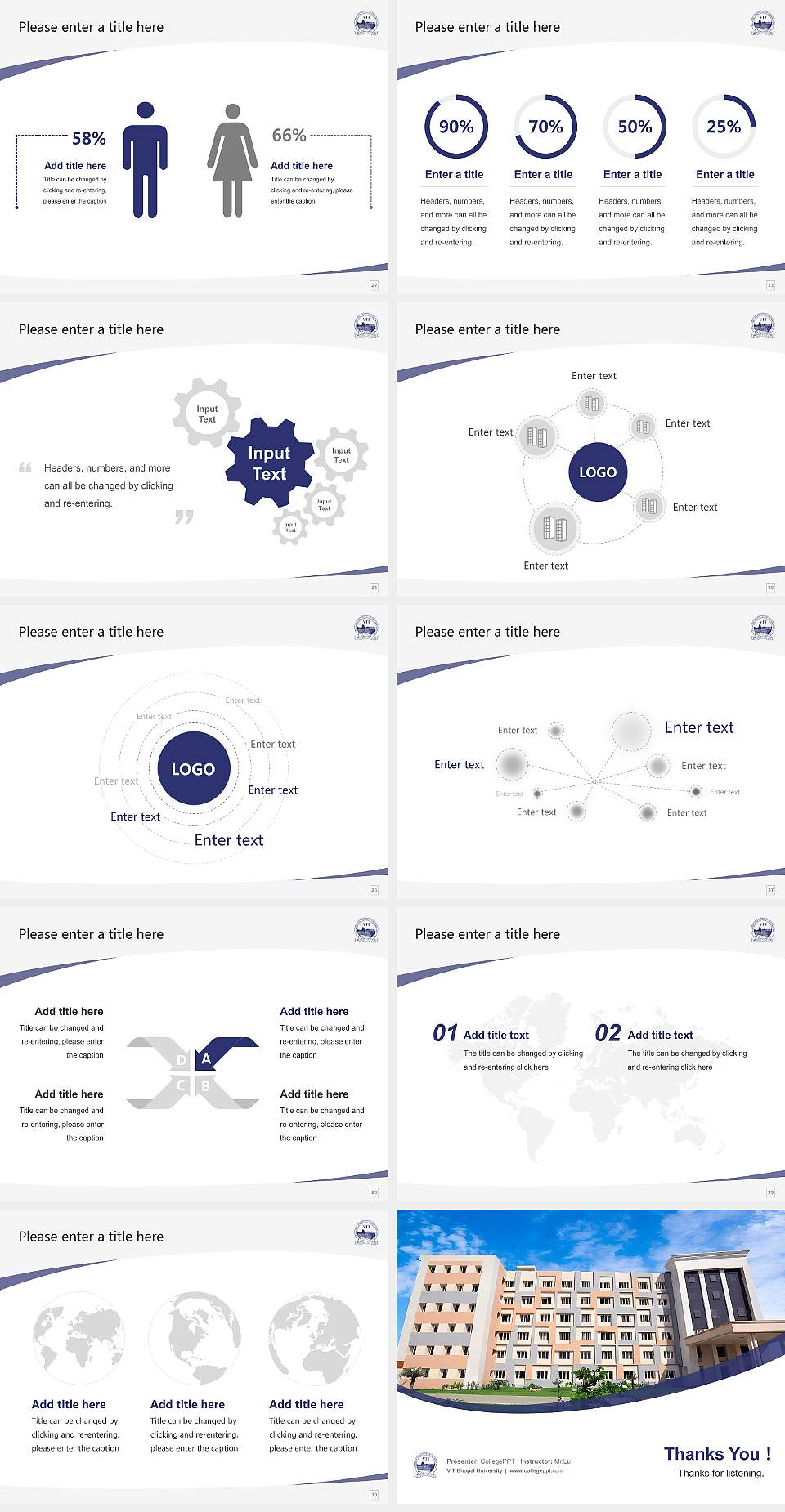 VIT Bhopal University Course/Courseware Creation PPT Template4:3 ratio PPT effect preview image4