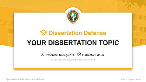 Visveswaraiah Technological University Graduation Thesis Defense PPT Template