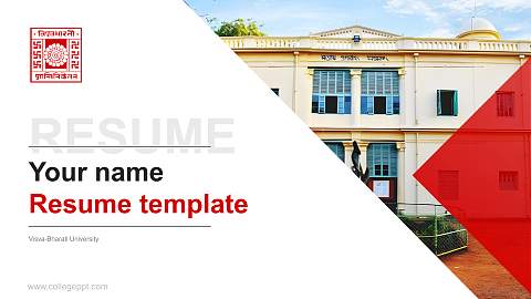 Visva-Bharati University Resume PPT Template