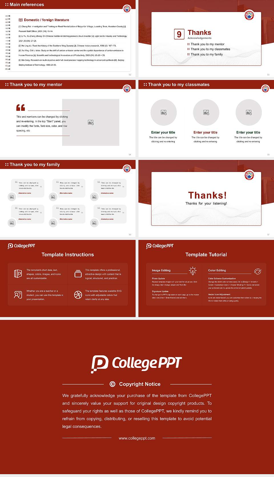 YBN University Graduation Thesis Defense PPT Template16:9 ratio PPT effect preview image7