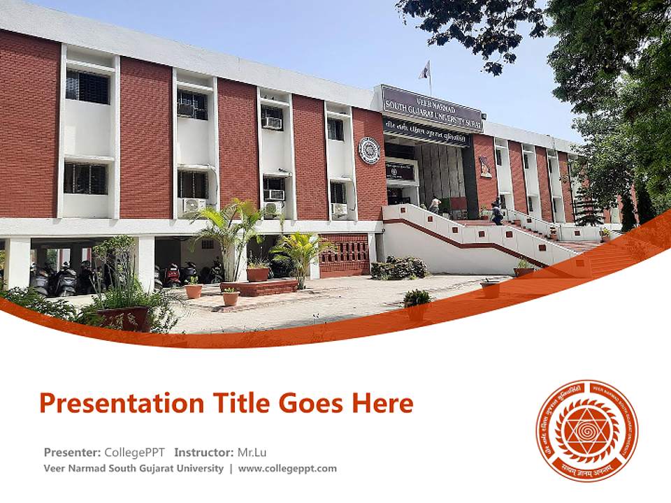 Veer Narmad South Gujarat University Course/Courseware Creation PPT Template4:3 ratio PPT effect preview image5