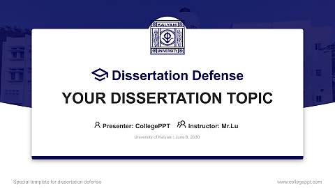 University of Kalyani Graduation Thesis Defense PPT Template