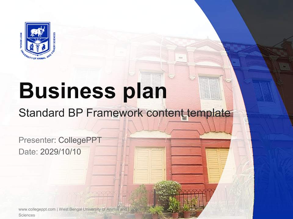 West Bengal University of Animal and Fishery Sciences Competition/Entrepreneurship Contest PPT Template4:3 ratio PPT effect preview image9
