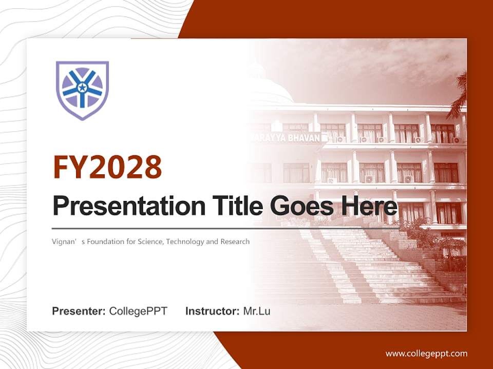Vignan’s Foundation for Science, Technology and Research Academic Presentation/Research Findings Report PPT Template4:3 ratio PPT effect preview image5