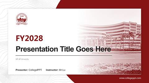 VIT-AP University Academic Presentation/Research Findings Report PPT Template
