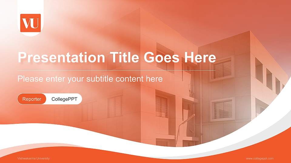 Vishwakarma University Lecture Sharing and Networking Event PPT Template16:9 ratio PPT effect preview image